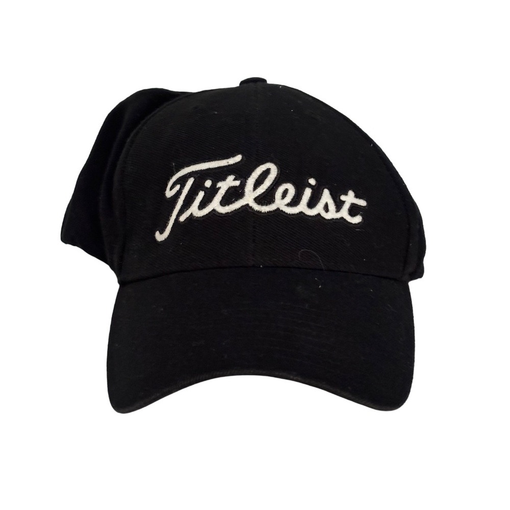 Unisex Adult Titleist Flex Fit Cap in Black Sz MD